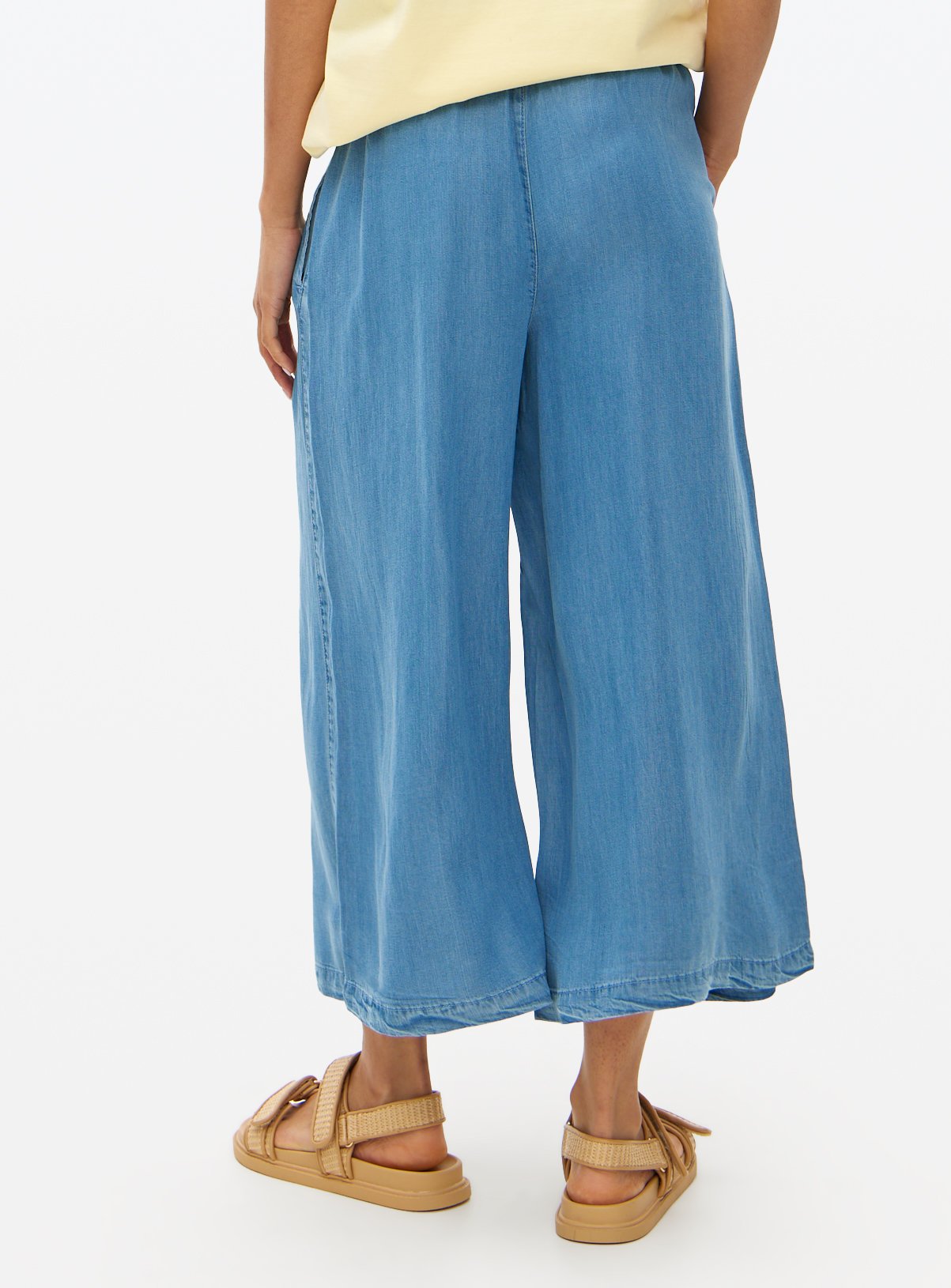 Mid Blue Tencel™ Denim Culottes 12 - Image 4 thumbnail